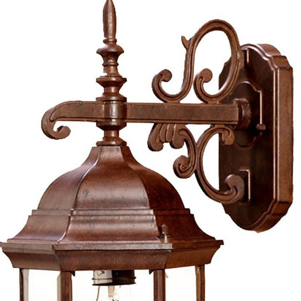 Narrow Brown Domed Hanging Glass Lantern Wall Light HomeRoots