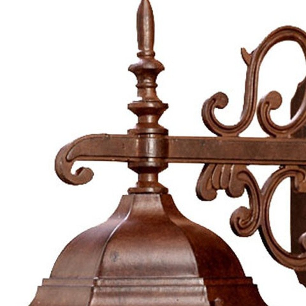 Narrow Brown Domed Hanging Glass Lantern Wall Light HomeRoots