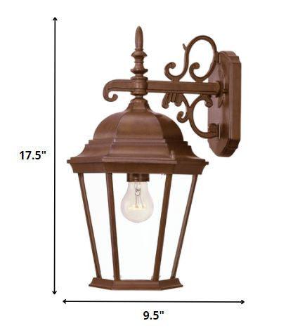 Brown Domed Hanging Lantern Wall Light - FurniFindUSA