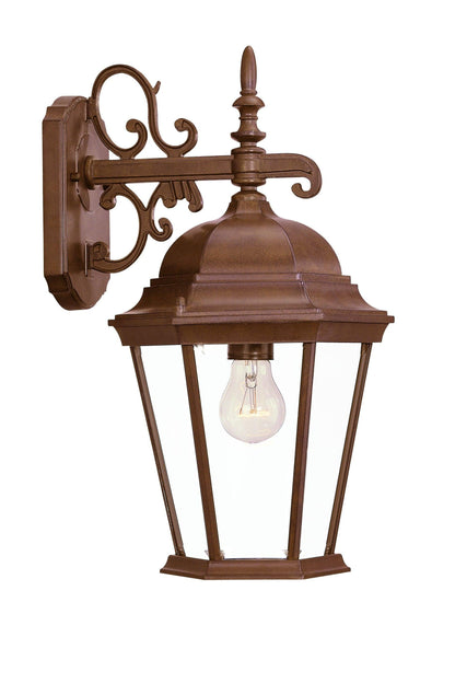 Brown Domed Hanging Lantern Wall Light - FurniFindUSA