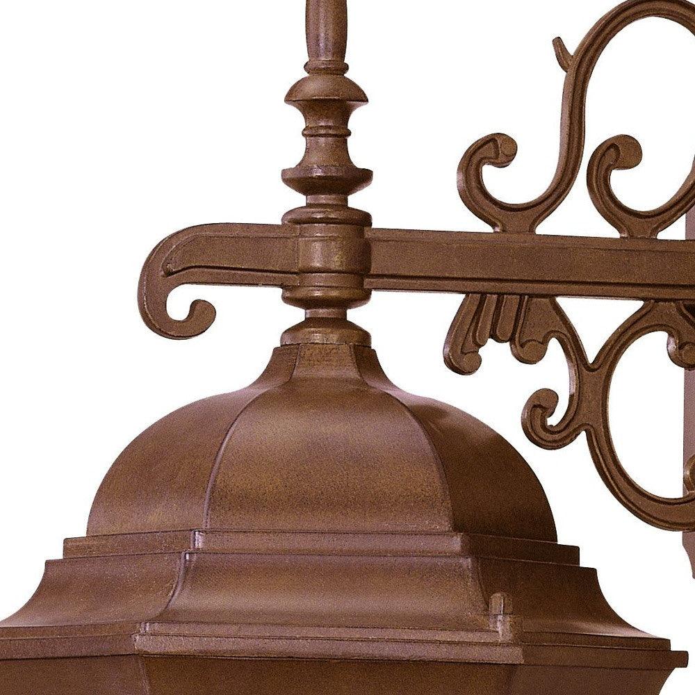 Brown Domed Hanging Lantern Wall Light - FurniFindUSA