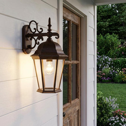 Brown Domed Hanging Lantern Wall Light HomeRoots