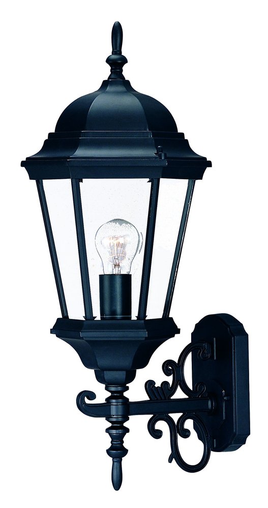 Matte Black Domed Glass Lantern Wall Light HomeRoots