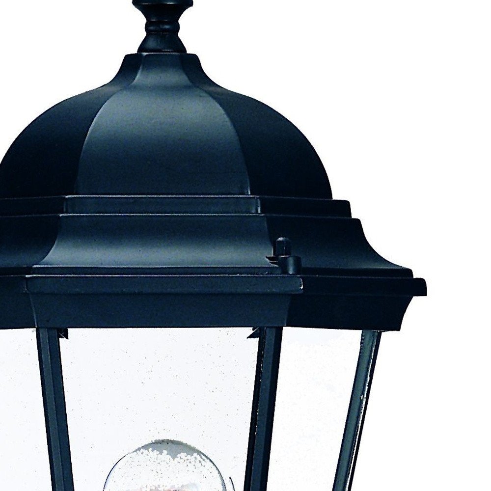 Matte Black Domed Glass Lantern Wall Light HomeRoots