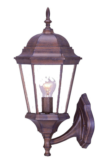 22" Dark Brown And Clear Metal Flush Mounted Sconce HomeRoots
