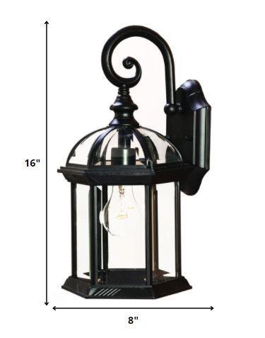 Matte Black Eastern Lantern Wall Light - FurniFindUSA