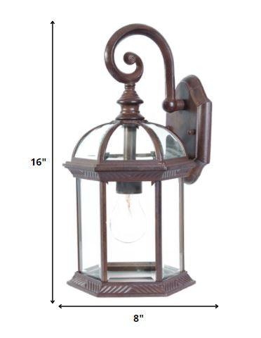 Dark Brown Eastern Lantern Wall Light - FurniFindUSA