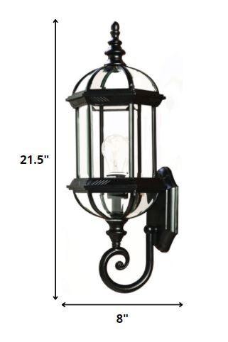 Matte Black Cylindrical Lantern Wall Light - FurniFindUSA