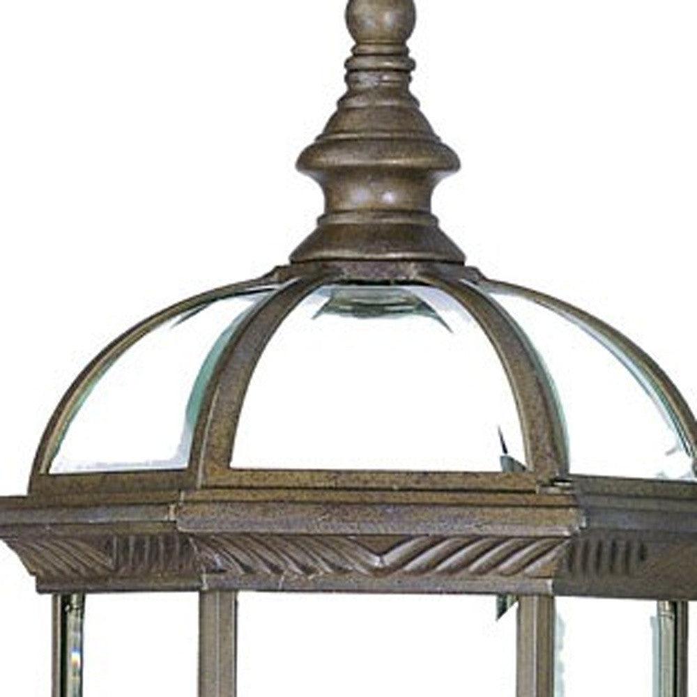 Antique Brown Cylindrical Lantern Wall Light - FurniFindUSA