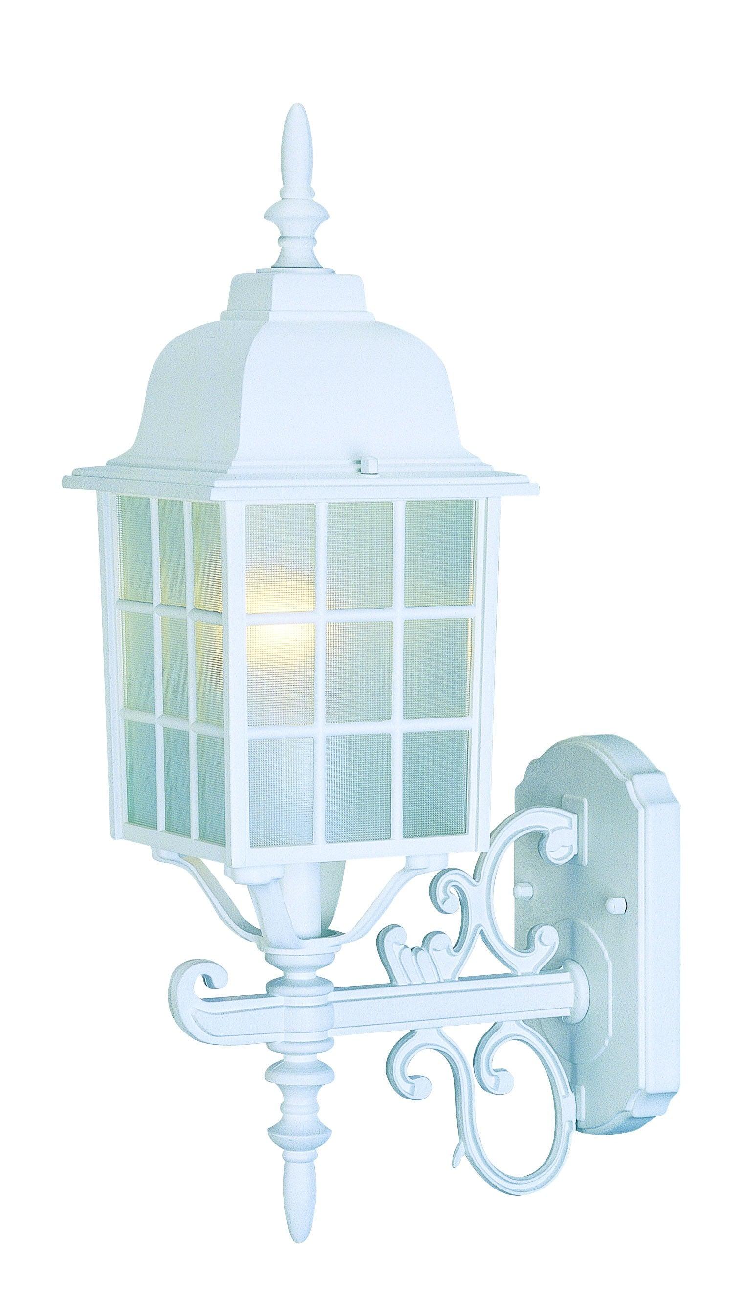 White Window Pane Lantern Wall Sconce - FurniFindUSA