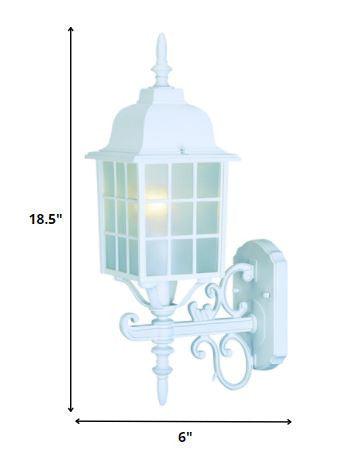 White Window Pane Lantern Wall Sconce - FurniFindUSA