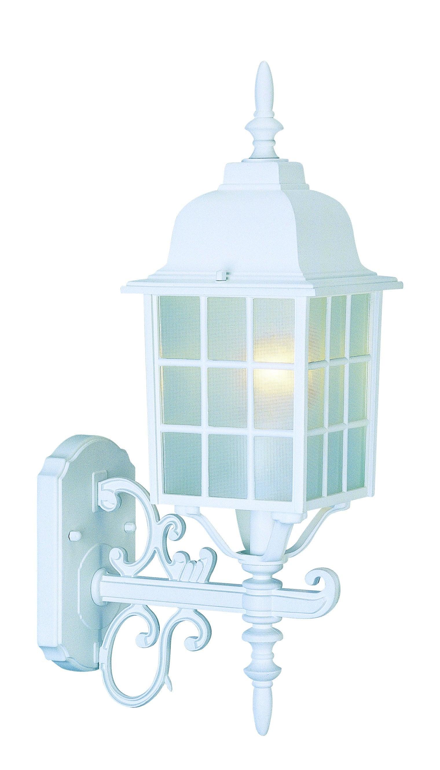 White Window Pane Lantern Wall Sconce - FurniFindUSA