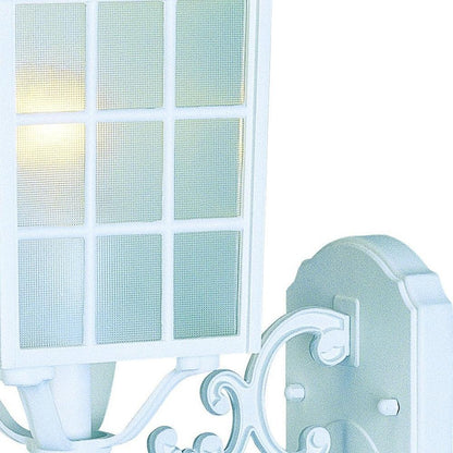 White Window Pane Lantern Wall Sconce - FurniFindUSA