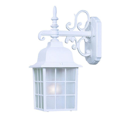 White Window Pane Lantern Wall Light - FurniFindUSA