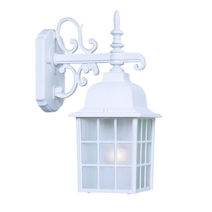White Window Pane Lantern Wall Light - FurniFindUSA
