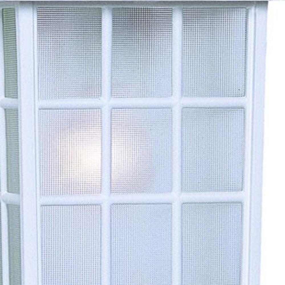White Window Pane Lantern Wall Light - FurniFindUSA