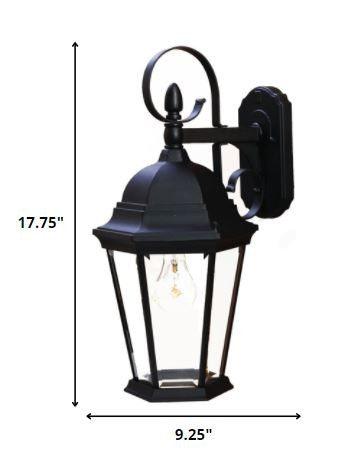 XL Matte Black Swing Arm Hanging Lantern Wall Light - FurniFindUSA