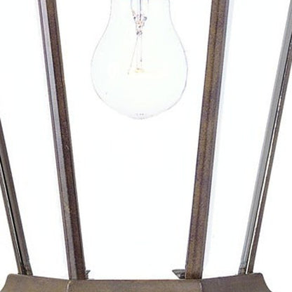 XL Dark Brown Swing Arm Hanging Lantern Wall Light HomeRoots