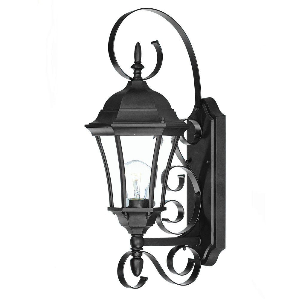 Matte Black Swing Arm Lantern Wall Light HomeRoots