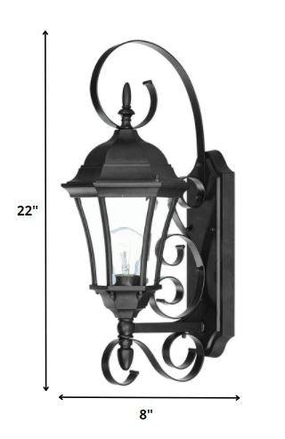 Matte Black Swing Arm Lantern Wall Light - FurniFindUSA