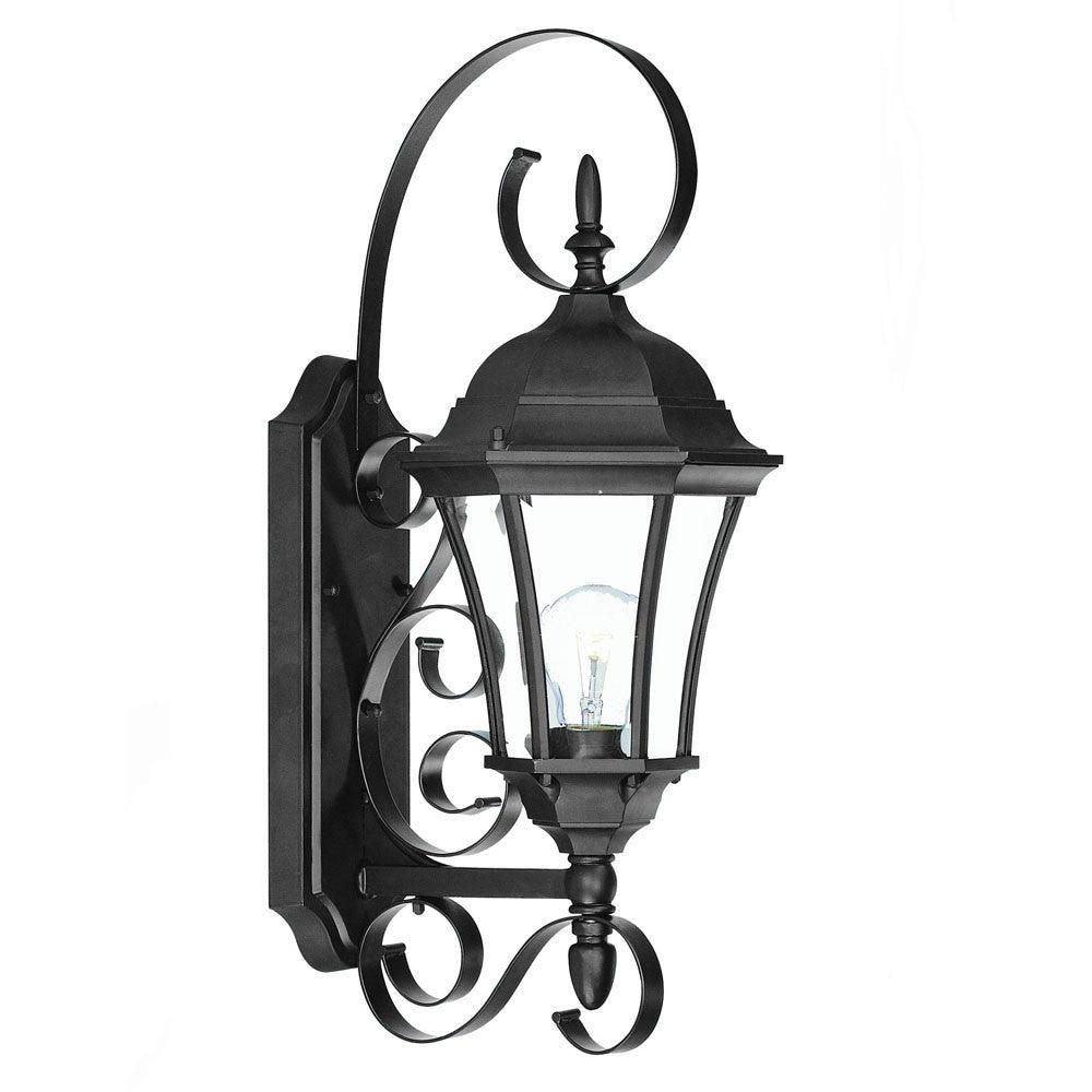 Matte Black Swing Arm Lantern Wall Light - FurniFindUSA