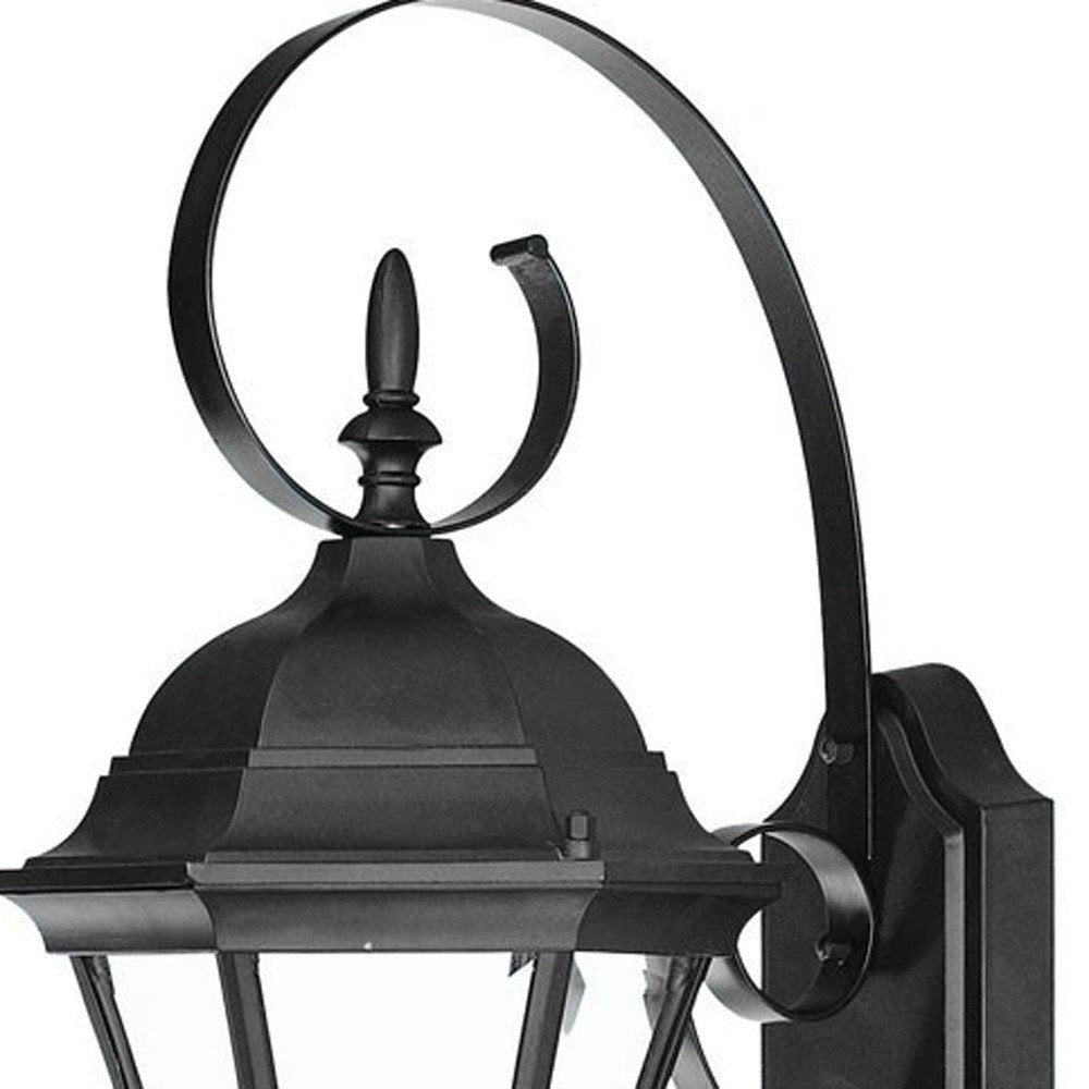 Matte Black Swing Arm Lantern Wall Light HomeRoots