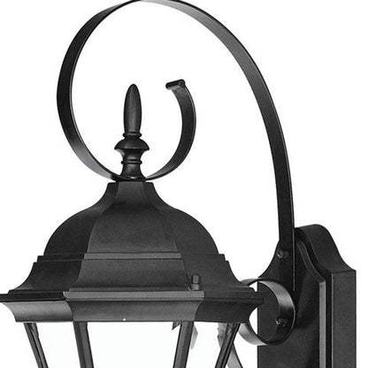 Matte Black Swing Arm Lantern Wall Light HomeRoots