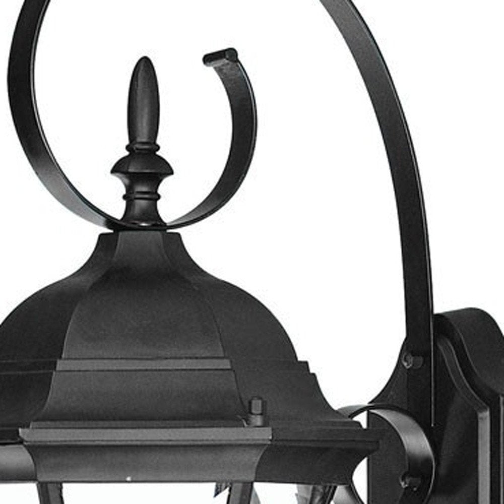 Matte Black Swing Arm Lantern Wall Light HomeRoots