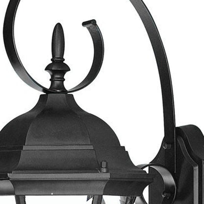 Matte Black Swing Arm Lantern Wall Light HomeRoots