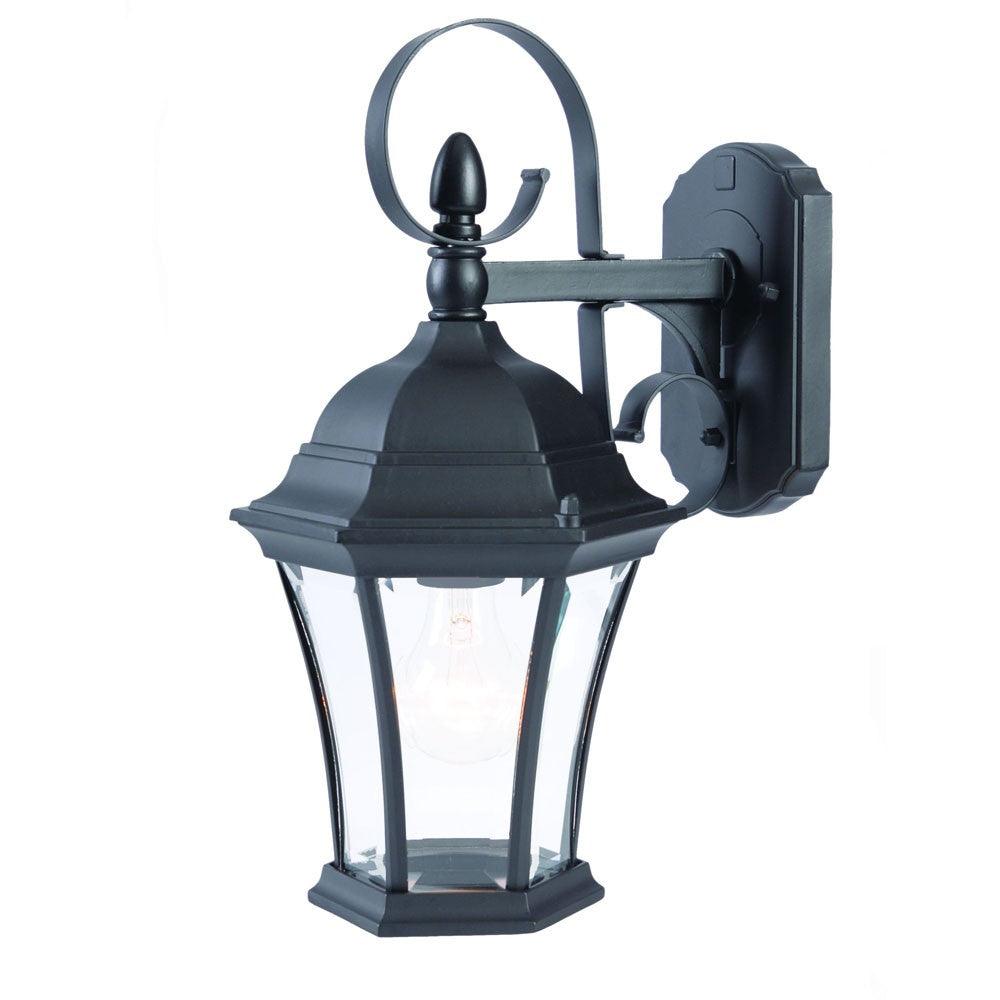 Matte Black Swing Arm Hanging Lantern Wall Light - FurniFindUSA