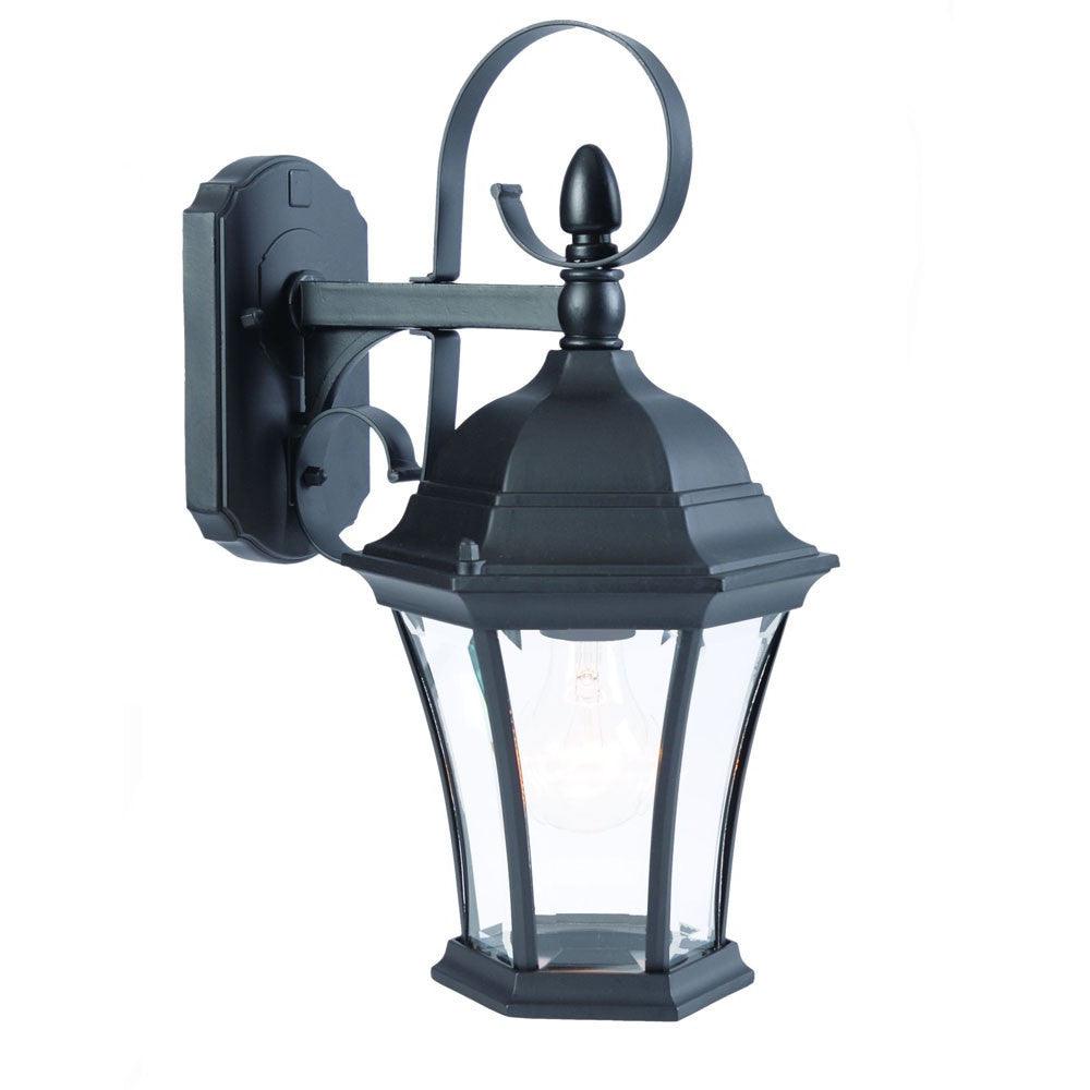 Matte Black Swing Arm Hanging Lantern Wall Light - FurniFindUSA