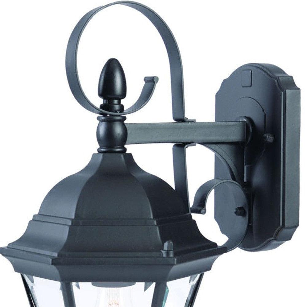 Matte Black Swing Arm Hanging Lantern Wall Light - FurniFindUSA