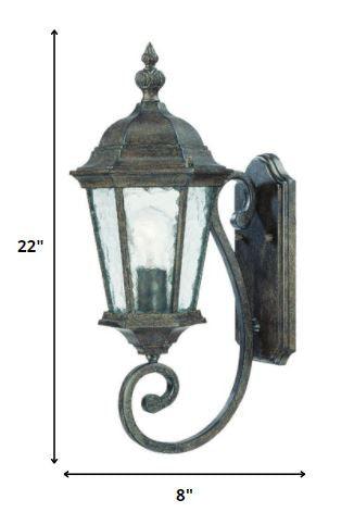 One Light Antique Black Carousel Lantern Wall Light - FurniFindUSA