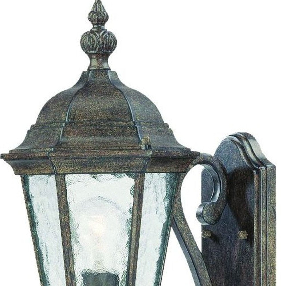 One Light Antique Black Carousel Lantern Wall Light — view 4