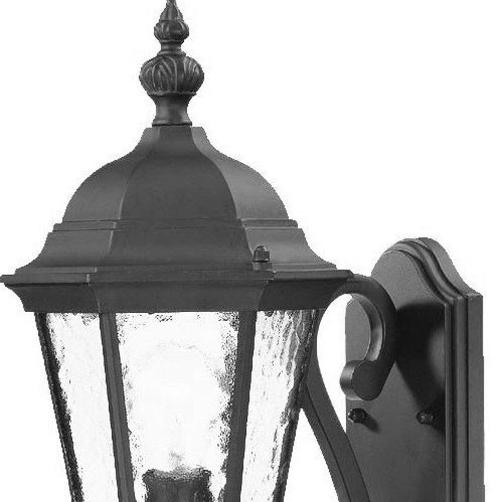 One Light Matte Black Carousel Lantern Wall Light - FurniFindUSA