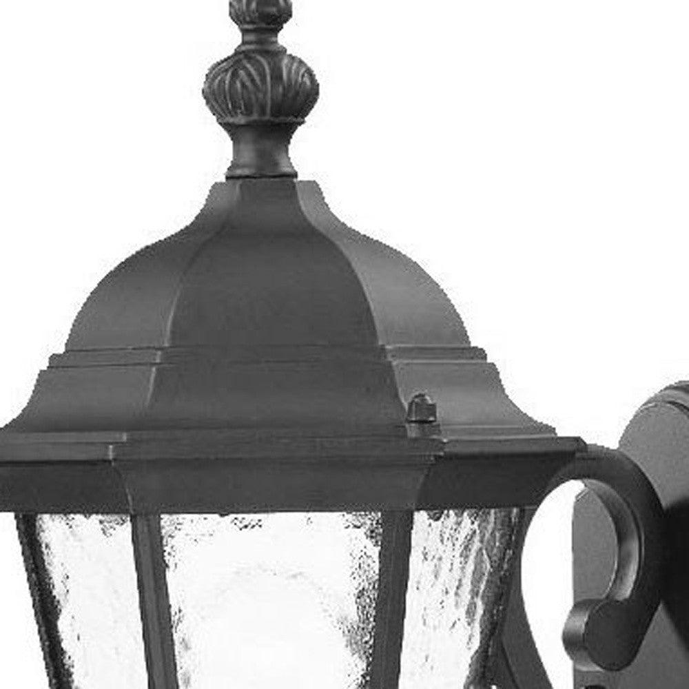 One Light Matte Black Carousel Lantern Wall Light - FurniFindUSA