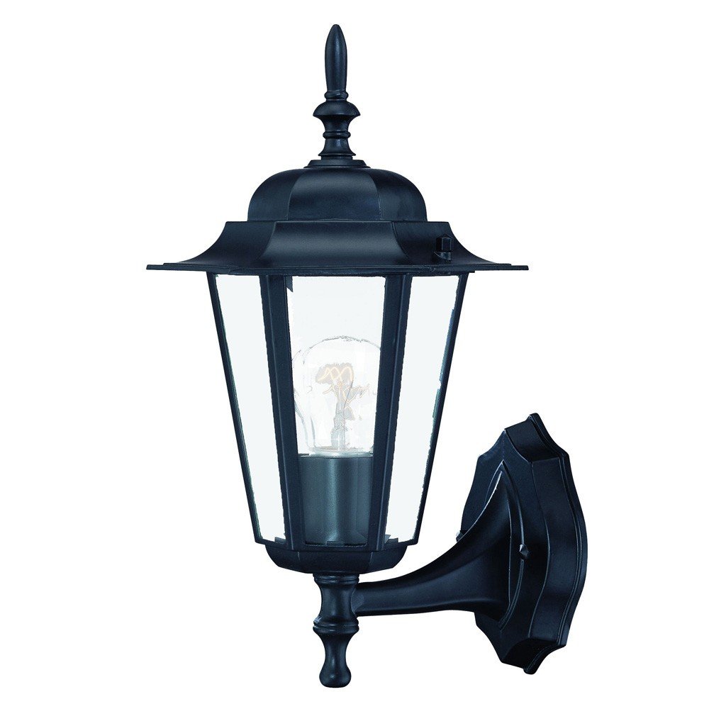 Matte Black Glass Lantern Wall Light HomeRoots