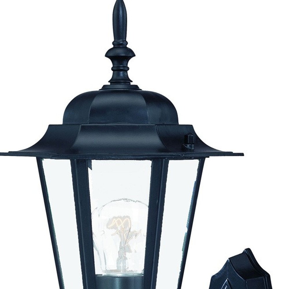 Matte Black Glass Lantern Wall Light HomeRoots