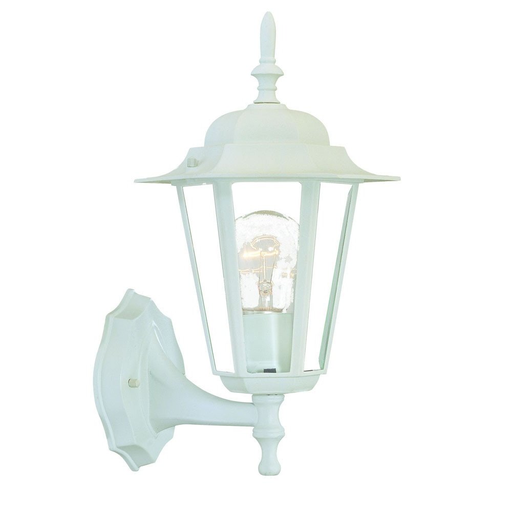 White Glass Lantern Wall Light — view 3