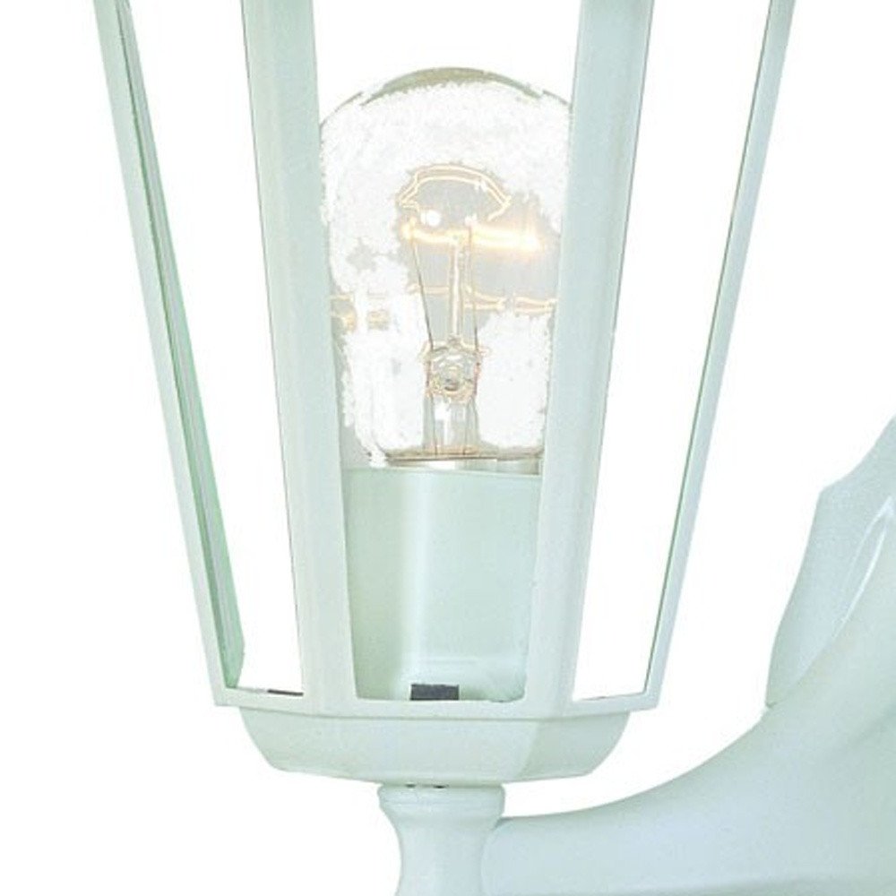 White Glass Lantern Wall Light — view 4