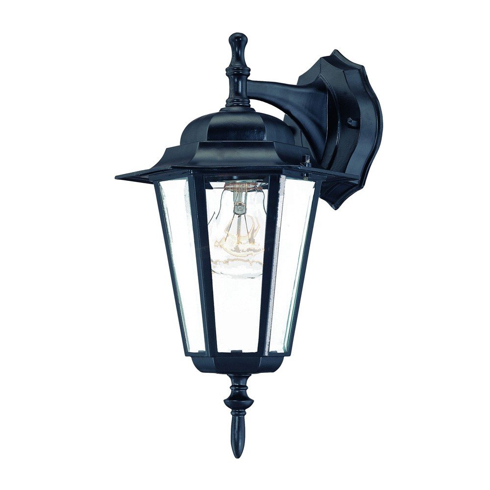 Matte Black Glass Hanging Lantern Wall Light HomeRoots