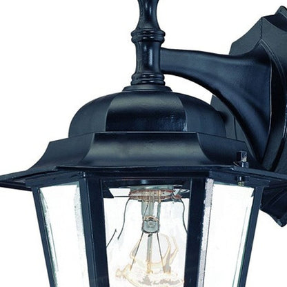 Matte Black Glass Hanging Lantern Wall Light HomeRoots