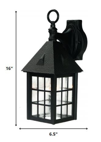 Matte Black House Shaped Wall Light — view 2