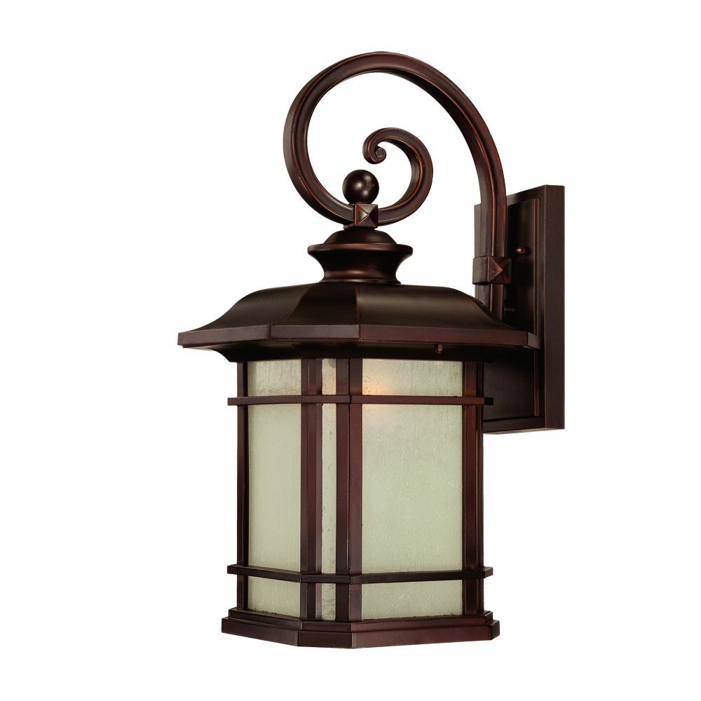 Antiqued Bronze And Clear Frosted Dimmable Outdoor Hanging Light With Antiqued Bronze And Clear Shades — view 2