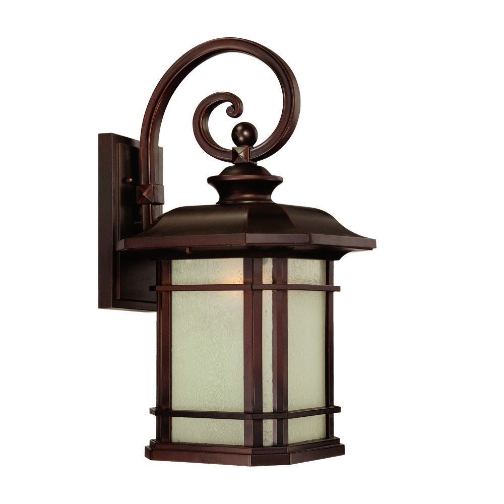 Antiqued Bronze And Clear Frosted Dimmable Outdoor Hanging Light With Antiqued Bronze And Clear Shades HomeRoots