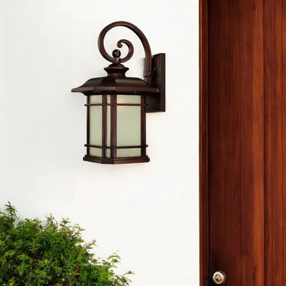 Somerset 1-Light Architectural Bronze Wall Light HomeRoots