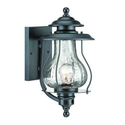 Matte Black Oil Lantern Wall Light HomeRoots