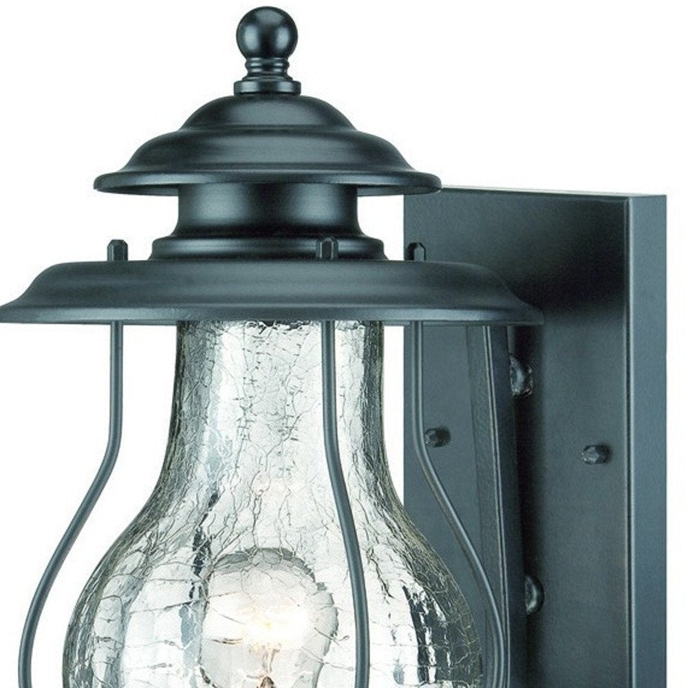 Matte Black Oil Lantern Wall Light HomeRoots