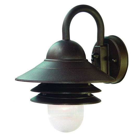 Antique Bronze Three Tier Lamp Shade Outdoor Wall Light HomeRoots