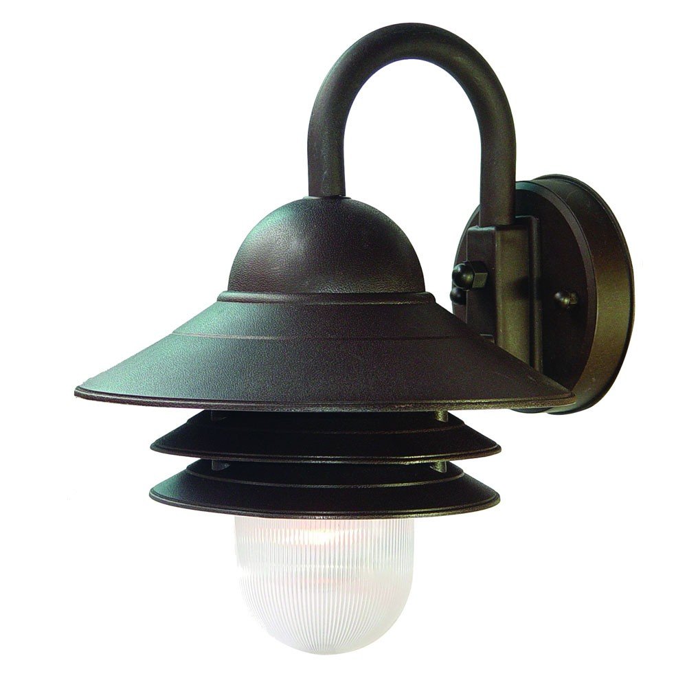 Antique Bronze Three Tier Lamp Shade Outdoor Wall Light HomeRoots